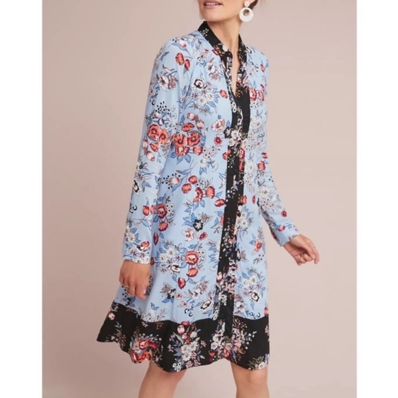 Anthropologie Dresses & Skirts - Maeve Leyster Button Down Lace-up Shirtdress s4